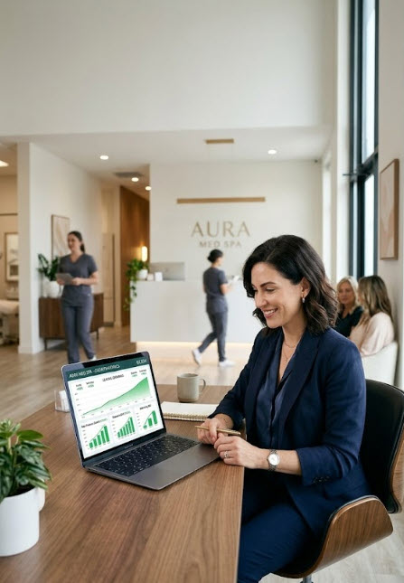 AI visibility audit being delivered via video call